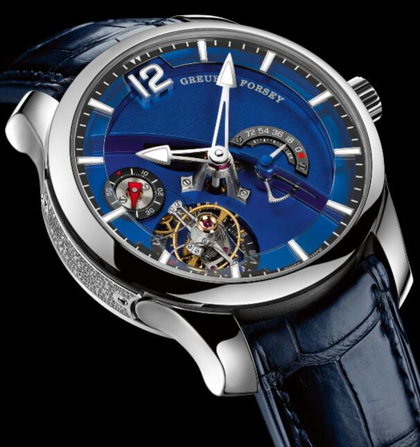Greubel Forsey Tourbillon 24 Secondes Contemporain Platinum Blue Replica Watch content media