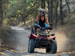 Female Quad Driver in the Pine Guard from the Atlantic Cliff Tour.