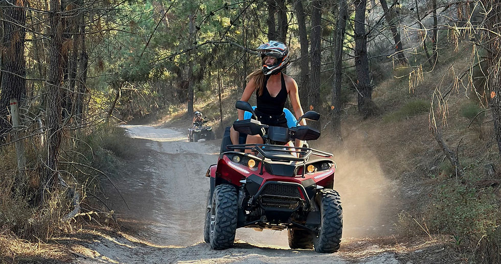 Female Quad Driver in the Pine Guard from the Atlantic Cliff Tour.