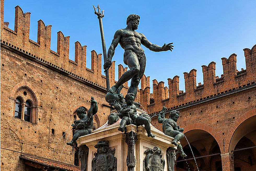 The Fountain of Neptune in Bologna