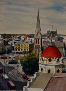The spire and the dome ,Cathedral Square