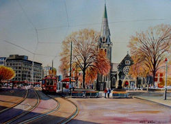 Morning light Cathedral Square