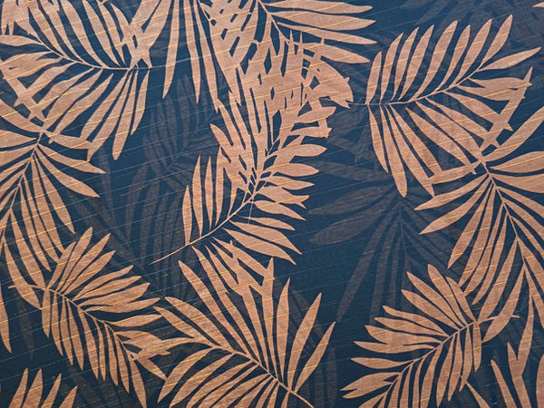 Palm Leaf Pattern Sheer Fabric Scarf