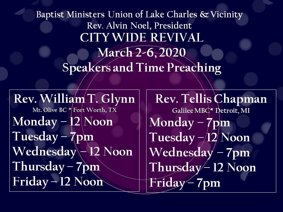 Church Mount Calvary BC Lake Charles United States