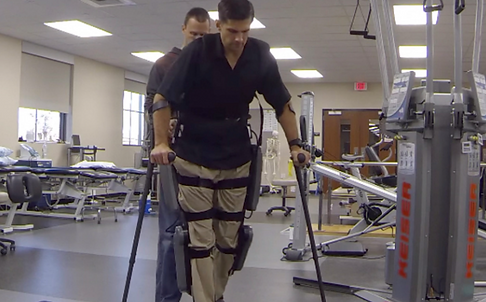 Man gently relearning to walk after an accident, highlighting the supportive role of income protection life insurance in prov