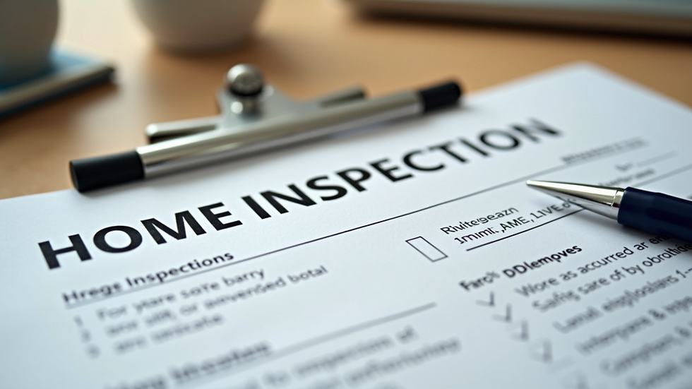 High angle view of a home inspection report on a table