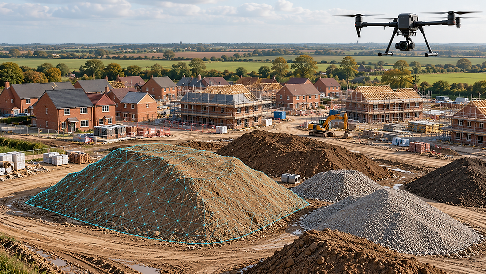 Drone Stockpile Surveying on a Norfolk Housing Development