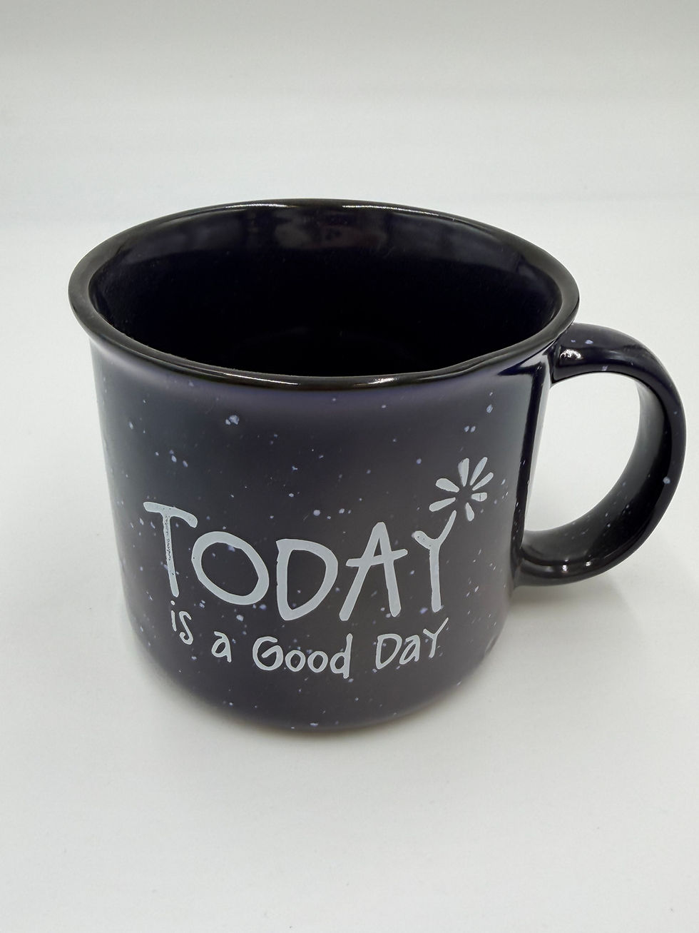 Miniatura: Black ceramic camp mug with 'TODAY is a Good Day' text