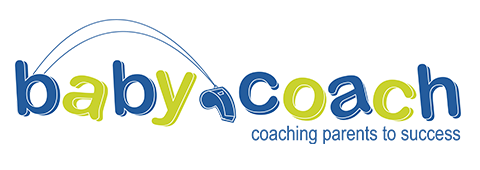 babycoach logo with whistle graphic, "coaching parents to success" tagline.