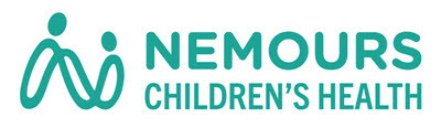 Nemours Children's Health logo with stylized teal parent and child figures.