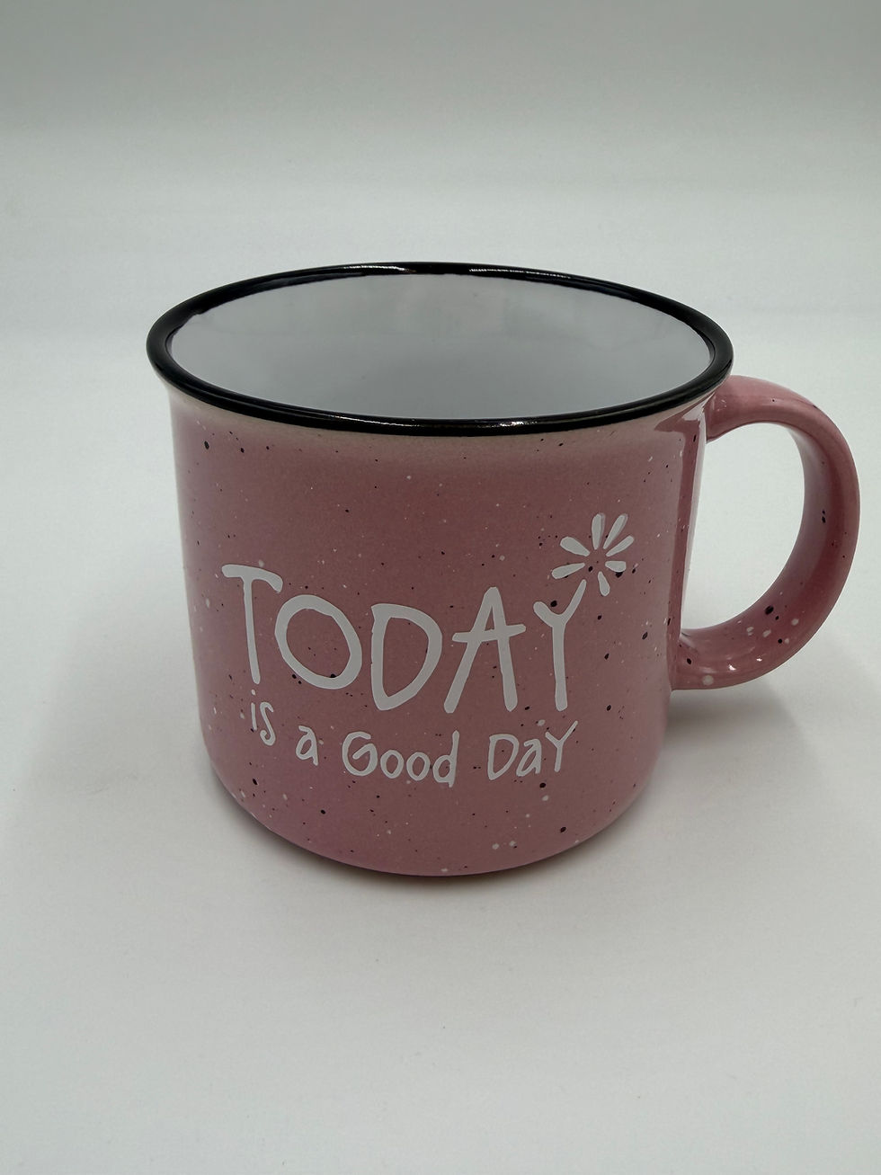Miniatura: Pink TIAGD Ceramic Camp Mug, 'TODAY IS A Good Day'