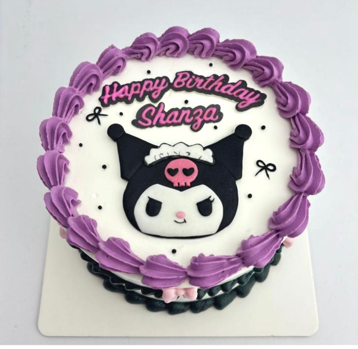 Kuromi 糖公仔頭 吱花忌廉蛋糕