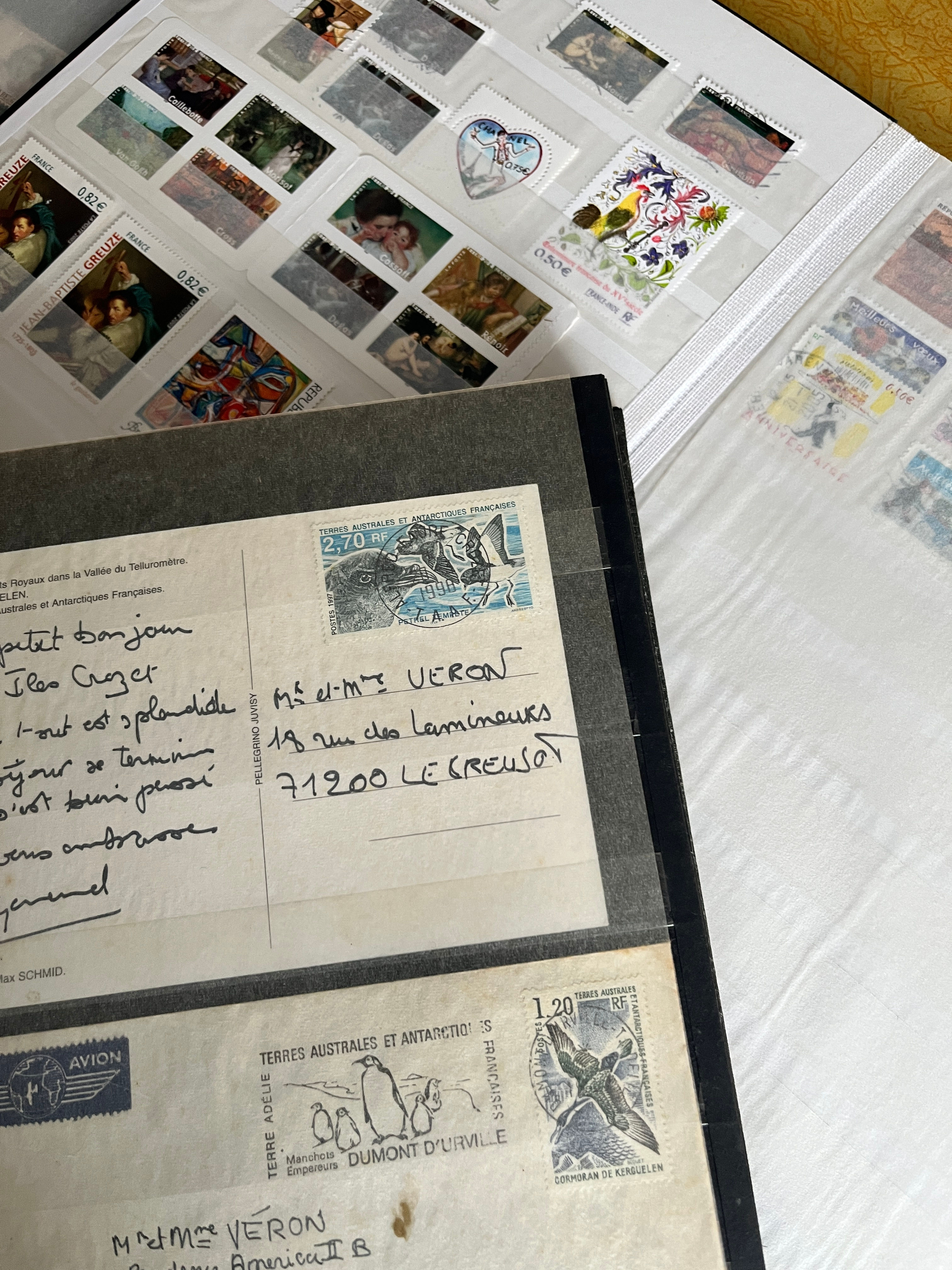Collection de vieux timbres