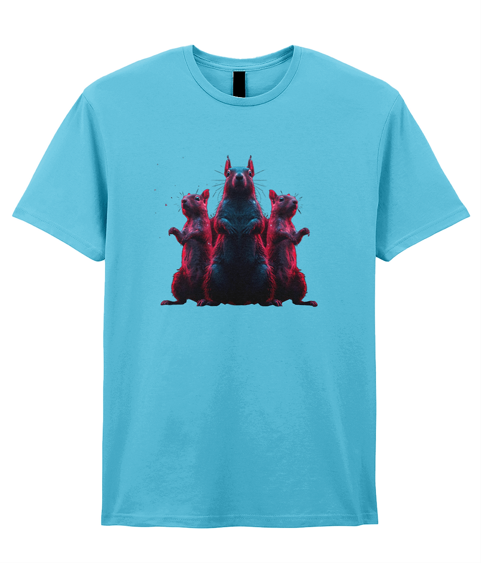 Thumbnail: Geometric Animal Tshirt Retro Artsy Print squirrel animal