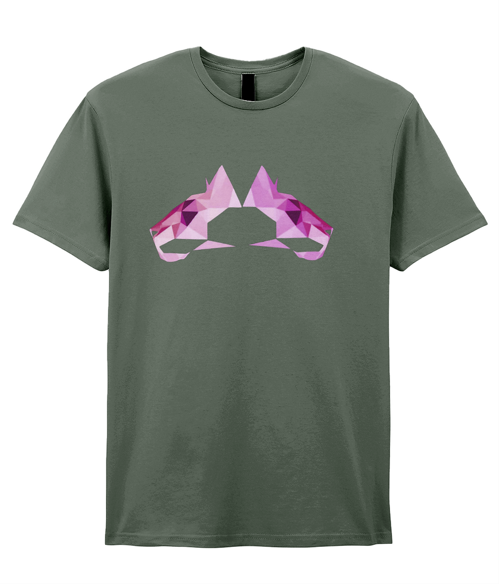 Thumbnail: unisex cotton t-shirt with a geometric retro graphic design cotton style
