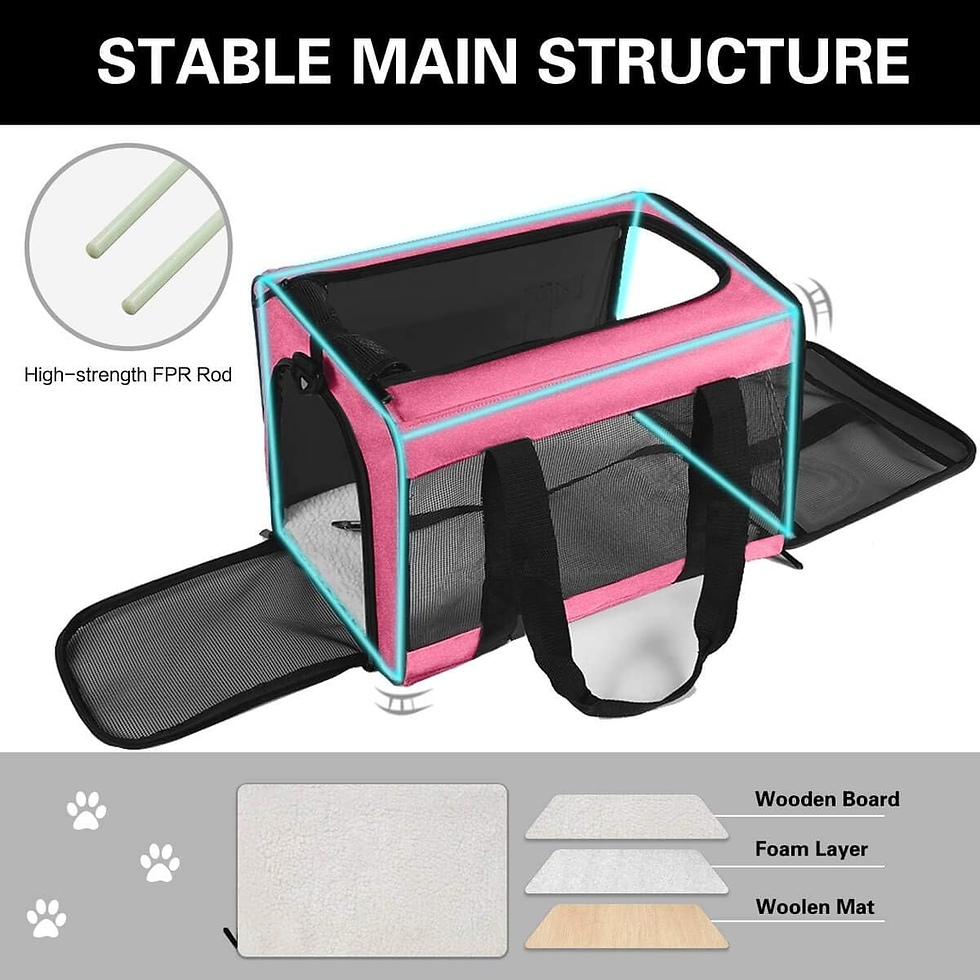 Thumbnail: Pink pet carrier with stable main structure