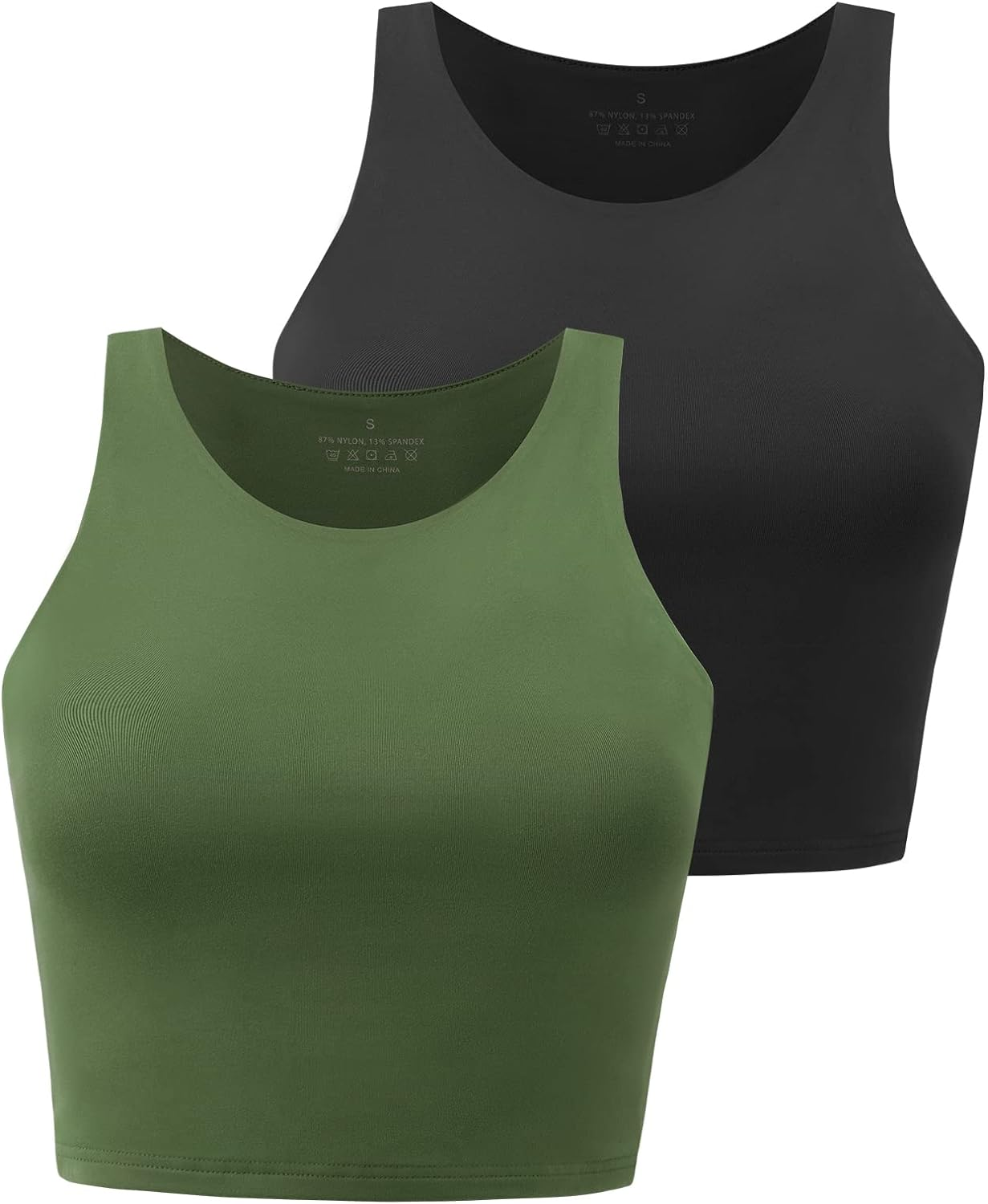 Workout Crop Tops for Women Cropped Racerback Halter Neck Shirts Sleeveless Yoga