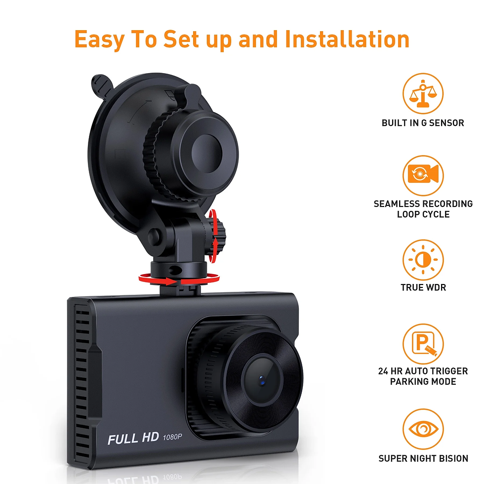 Thumbnail: Dash Cam Front and Rear, 1080P Full HD Dash Camera, Dashcam with Night Vision, C