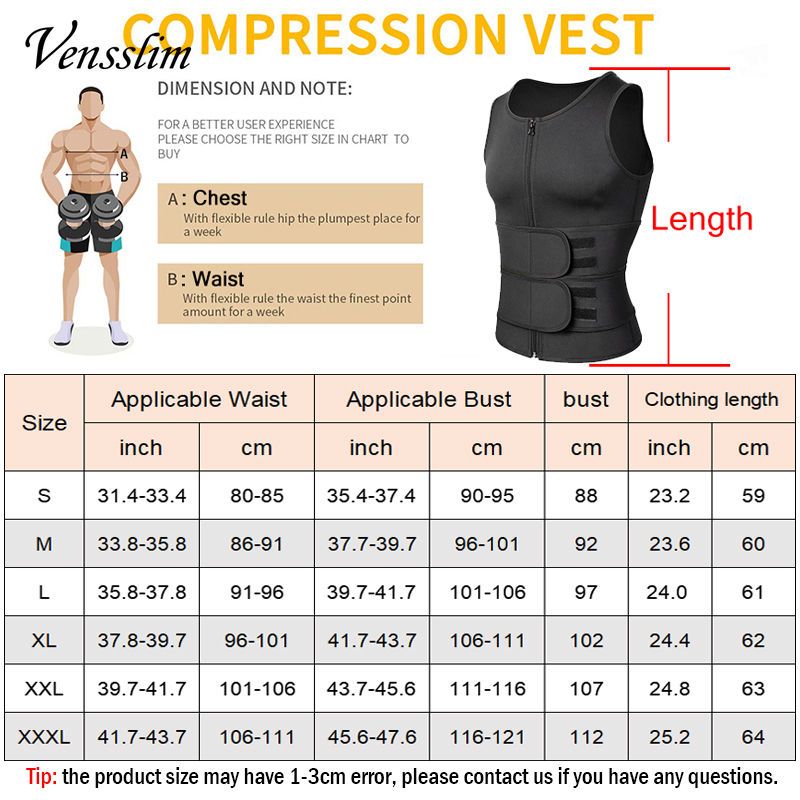 Thumbnail: Compression vest size chart from Zantra07