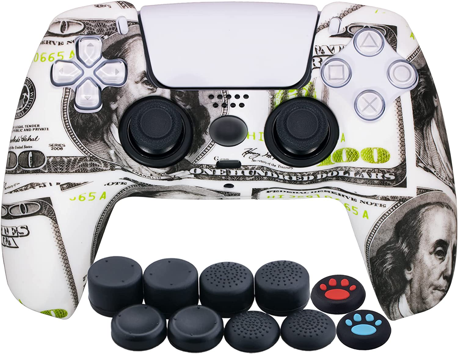 Water Transfer Printing Silicone Thickened Cover Skin Case for PS5 Controller X