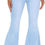 Thumbnail: Women'S Bell Bottom Jeans Classic Destoryed Ripped Flare Jeans Elastic Waist Raw
