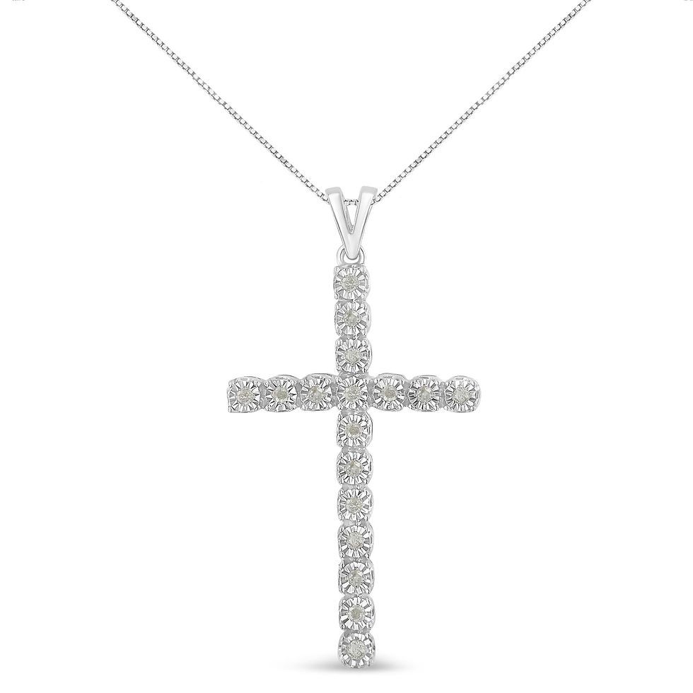 Diamond cross pendant necklace