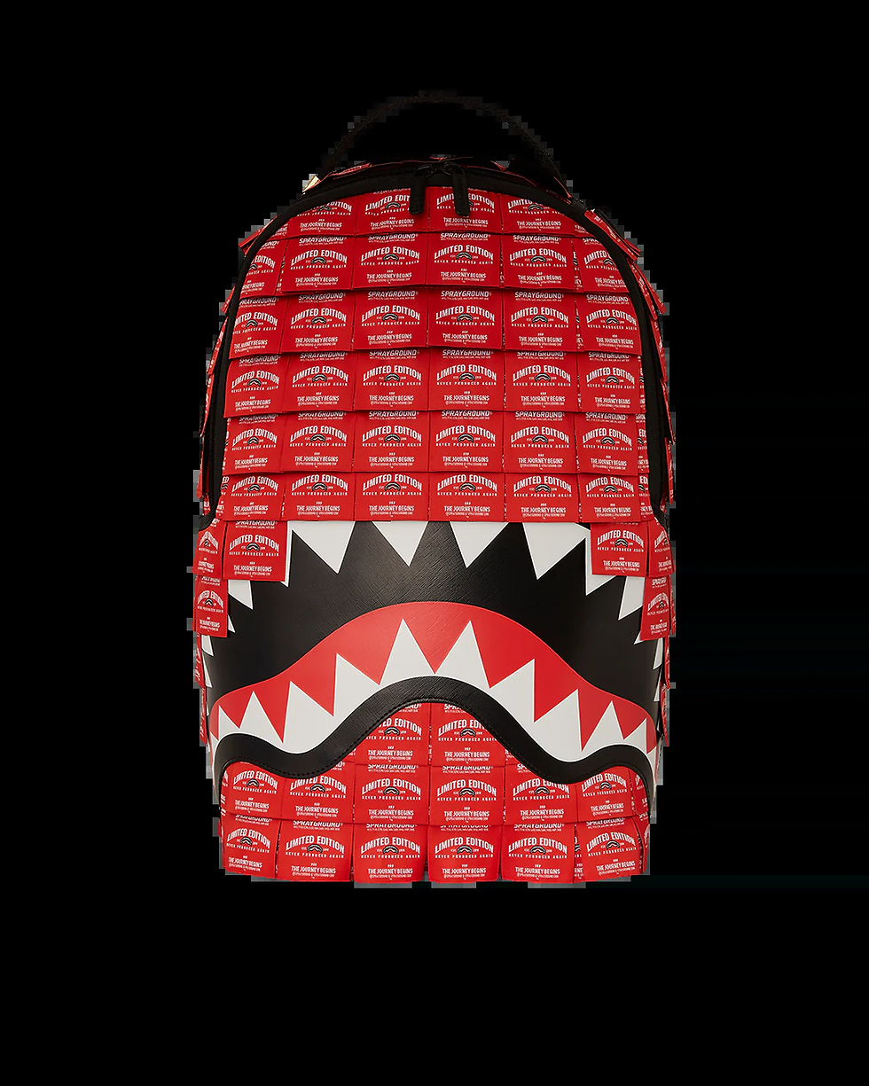 MADE of WOVEN LABELS SHARK BACKPACK