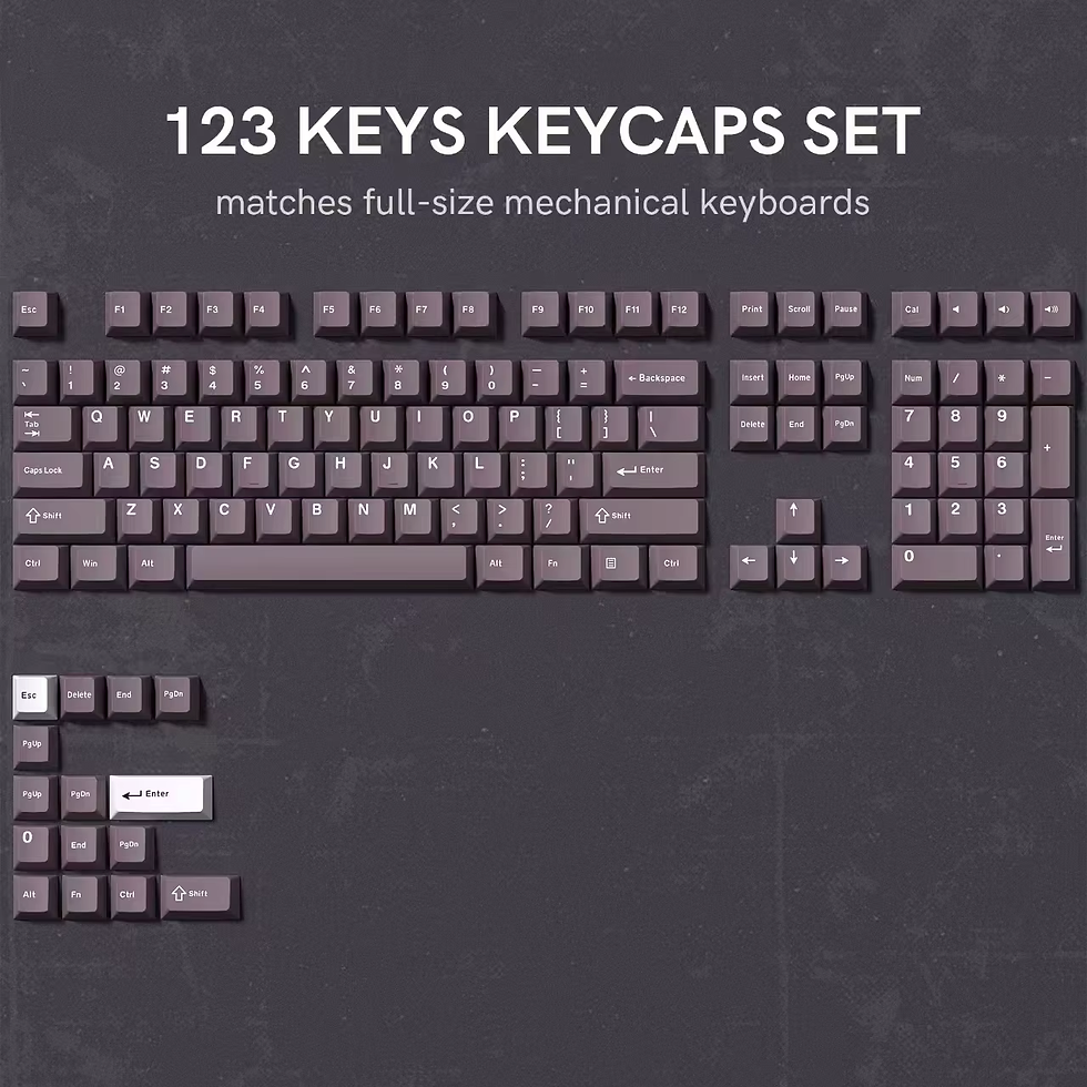Thumbnail: 168 Keys Double Shot PBT Keycap Custom WOB Keycap Cherry Profile Keyboard Keycap