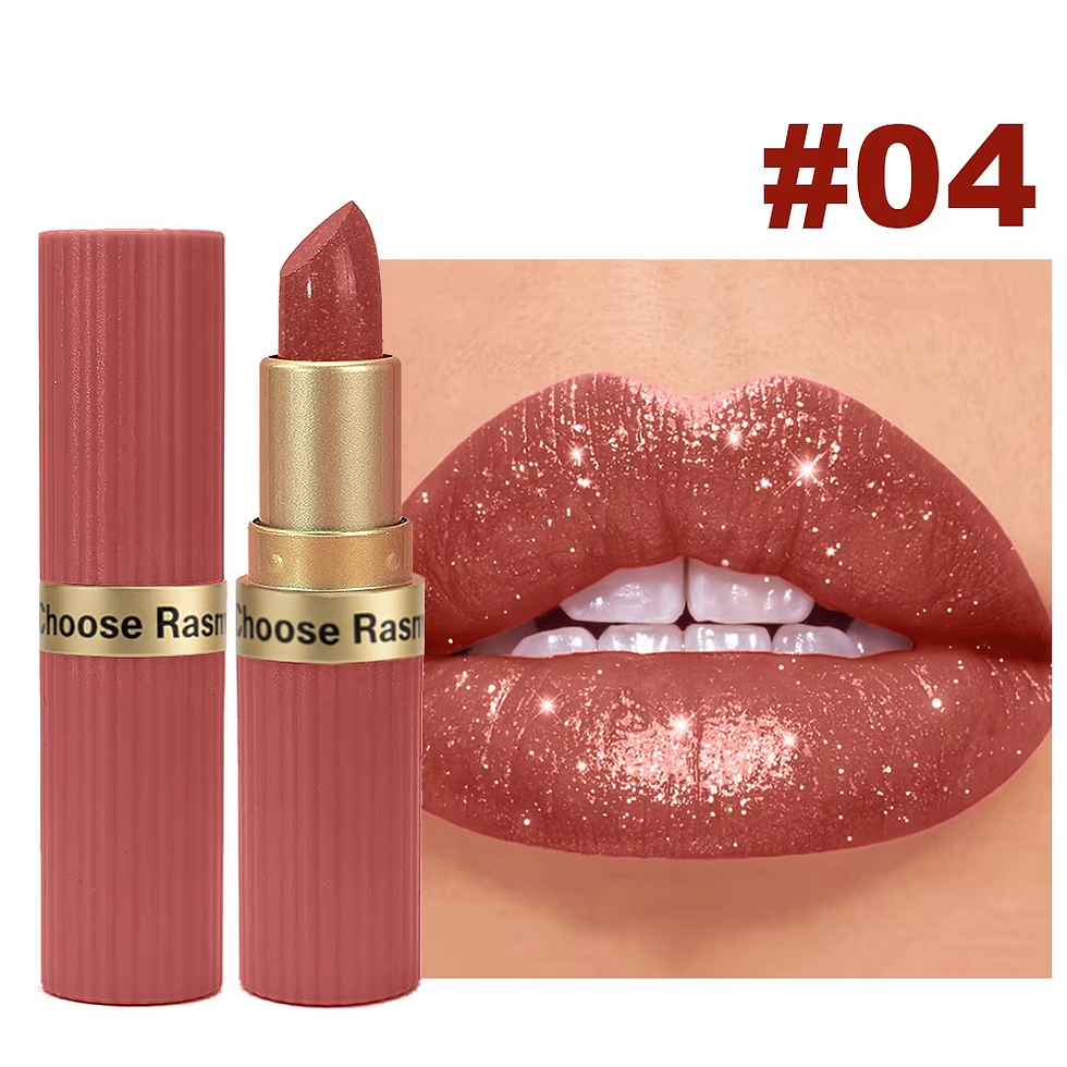 Thumbnail: Pearlescent Pink Glitter Velvet Lipstick Metallic Waterproof Long Lasting Matte 
