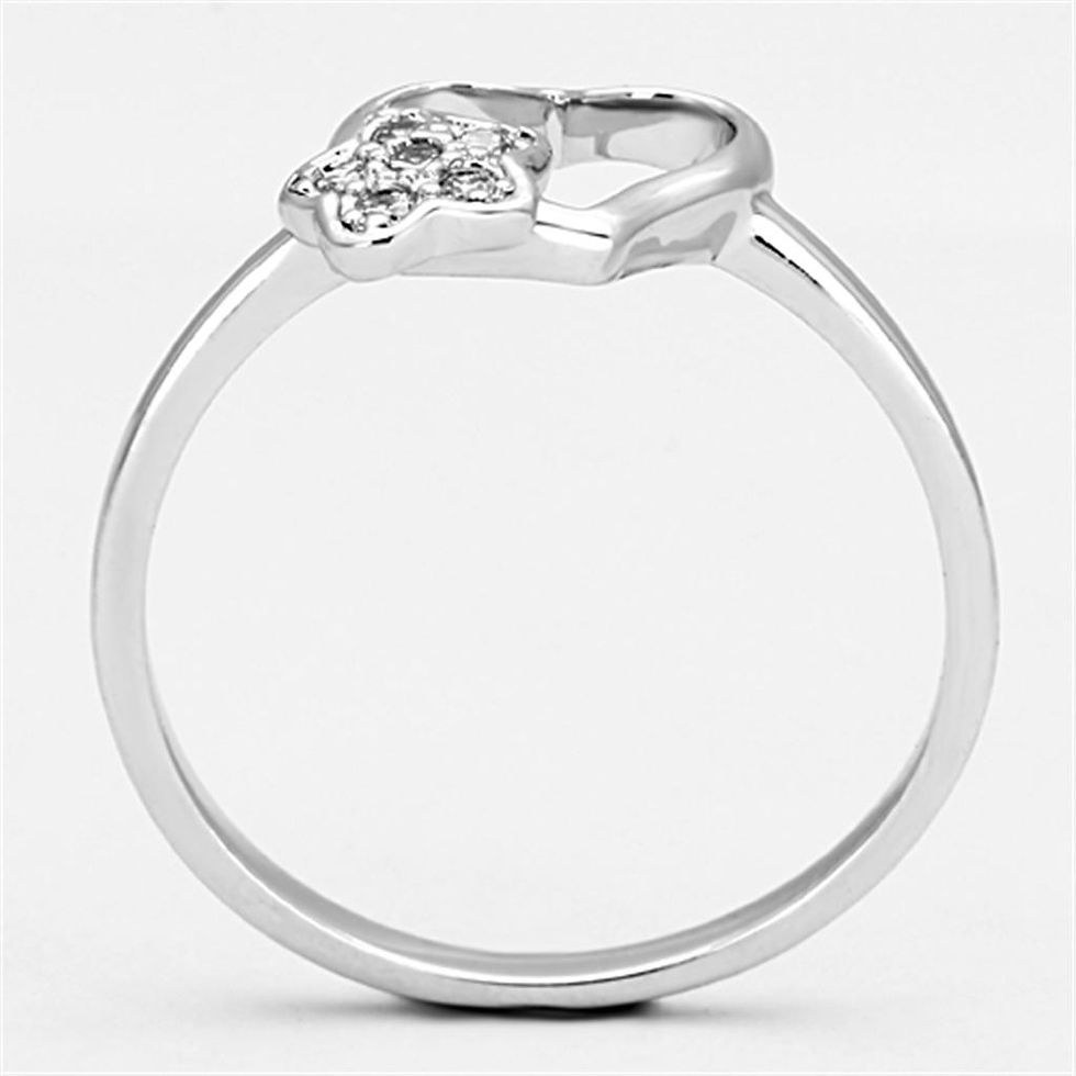 Thumbnail: Silver ring with a heart-shaped design