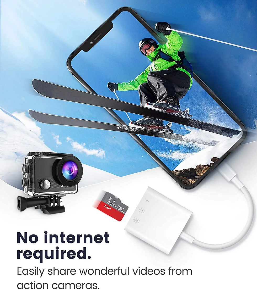 Thumbnail: SD Card Reader for Iphone Ipad,Trail Game Camera Micro SD Card Reader Viewer,Slr