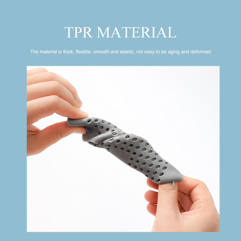 Thumbnail: Hands holding and stretching a TPR material sample