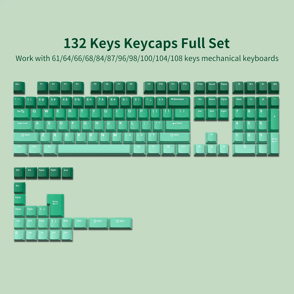 Thumbnail: 168 Keys Double Shot PBT Keycap Custom WOB Keycap Cherry Profile Keyboard Keycap
