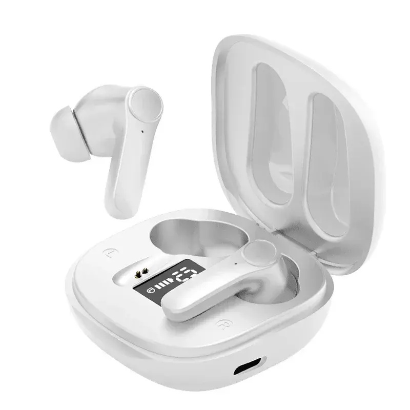 Thumbnail: White wireless earbuds in charging case
