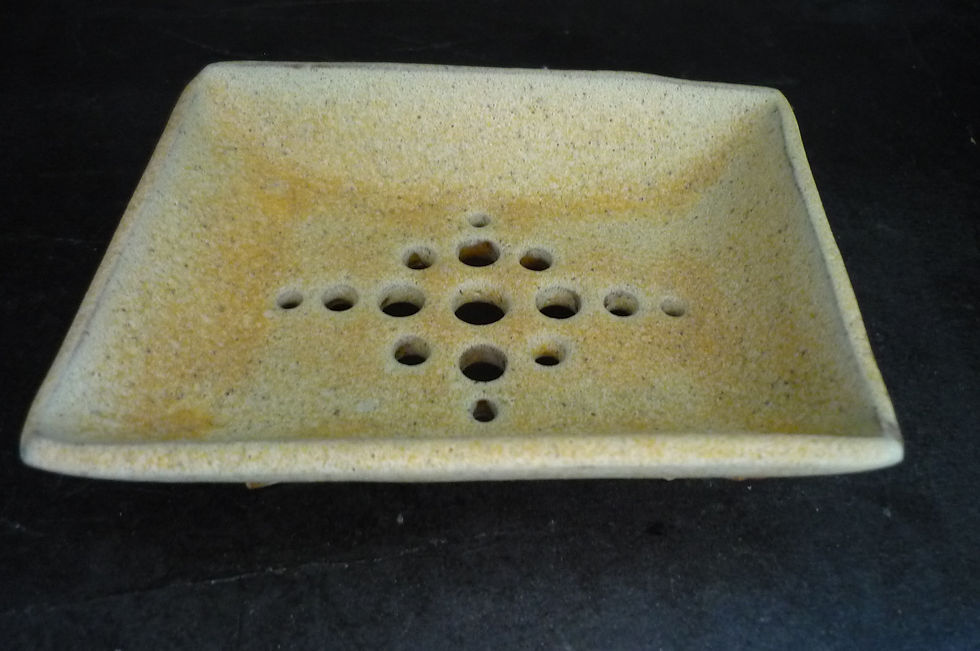 Thumbnail: Rectangular hand made Ceramic sand glazed Soap Dish