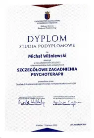 Psycholog Kraków, psycholog Michał Wiśniewski, psychoterapeuta Kraków, psychoterapia Kraków
