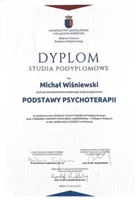 Psycholog Kraków, psycholog Michał Wiśniewski, psychoterapeuta Kraków
