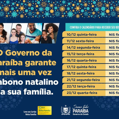 Pagamento do abono natalino começa nesta quinta-feira e calendário obedece terminação do NIS