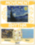 Movement and Rhythm Poster with the Starry Night by Vincent Van Gogh