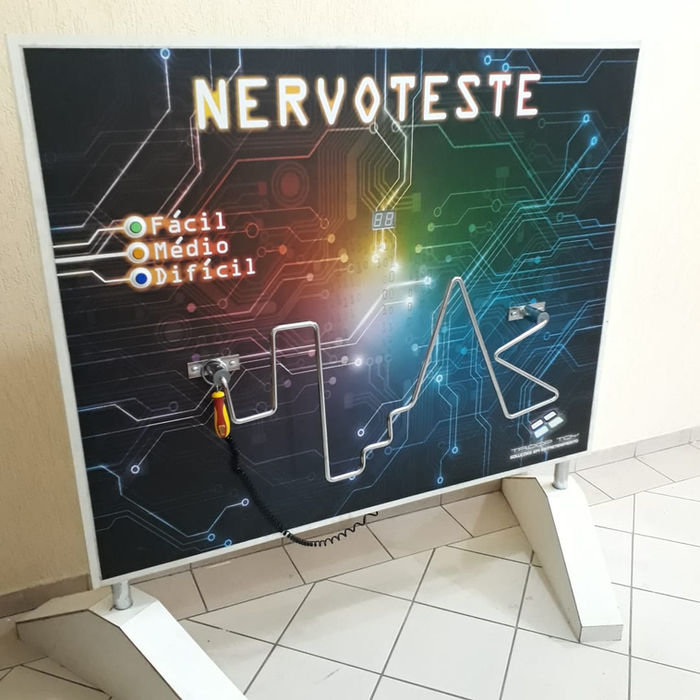 nervoteste, labirinto elétrico para eventos, teste dos nervos, nervo teste, prova de nervos