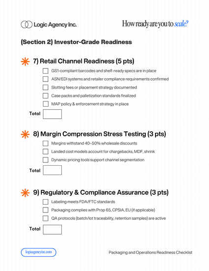 CPG Operational Readiness Checklist for DTC brands launching into retail