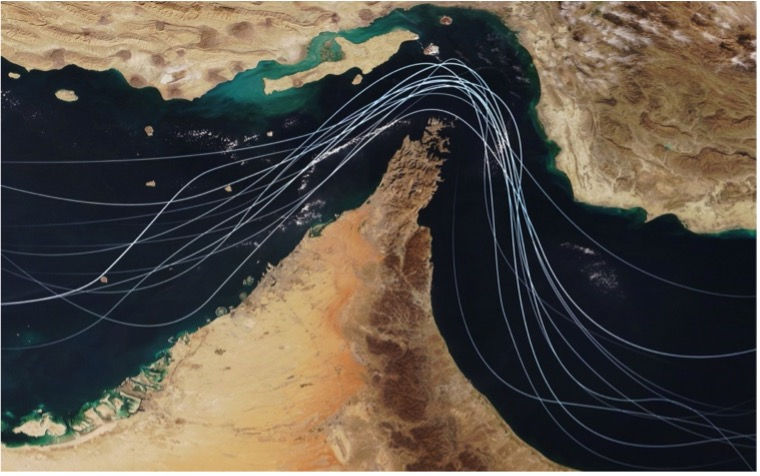 Maritime control room monitoring vessel movements, threat intelligence and route security in real time.