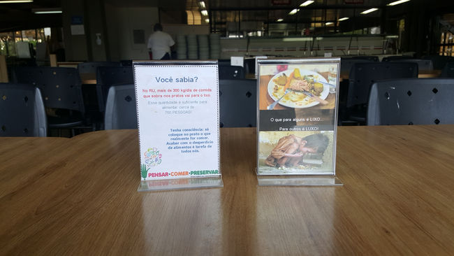 Estudantes alertam para desperdício de alimentos no RU