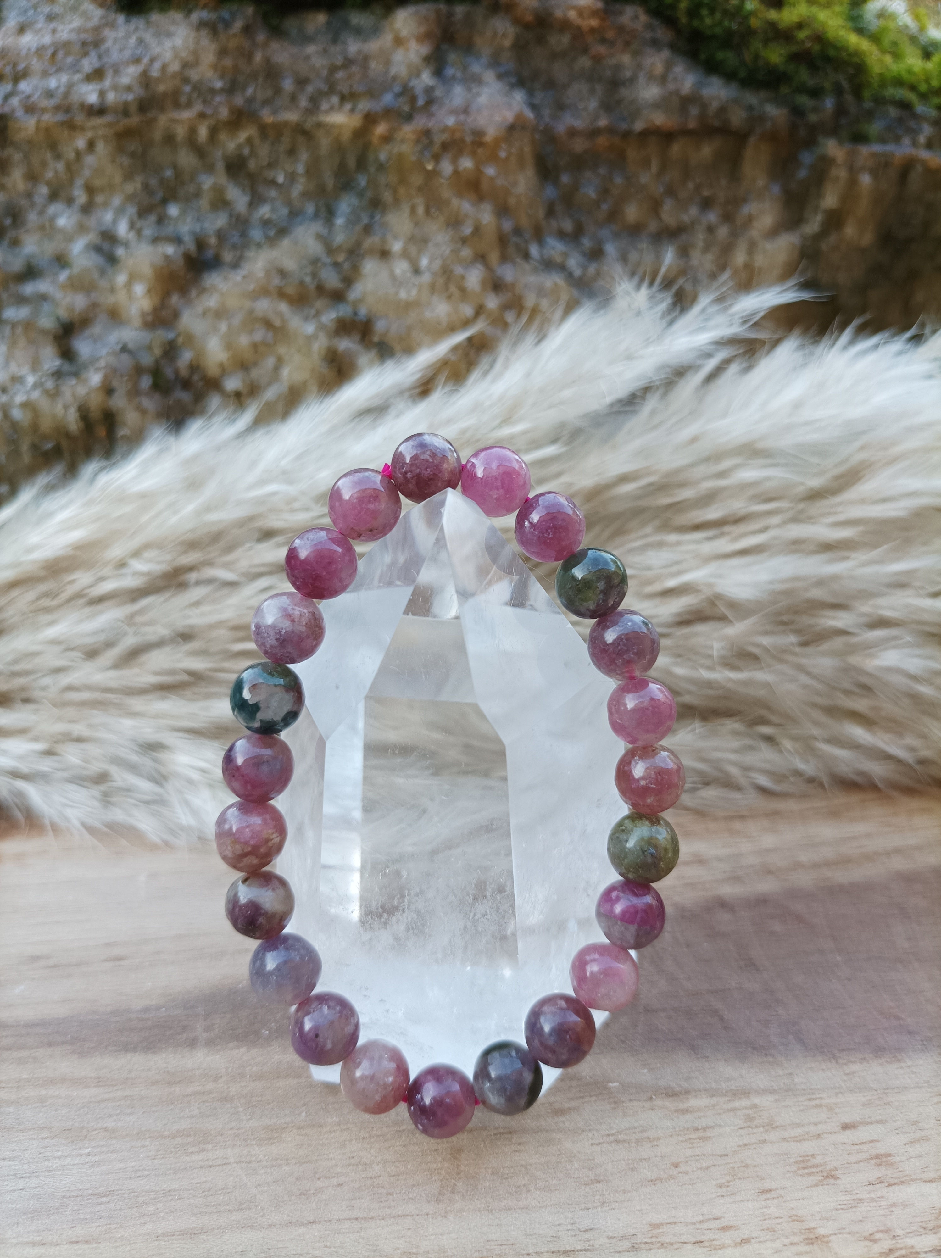 Tourmaline melon d'eau Bracelet