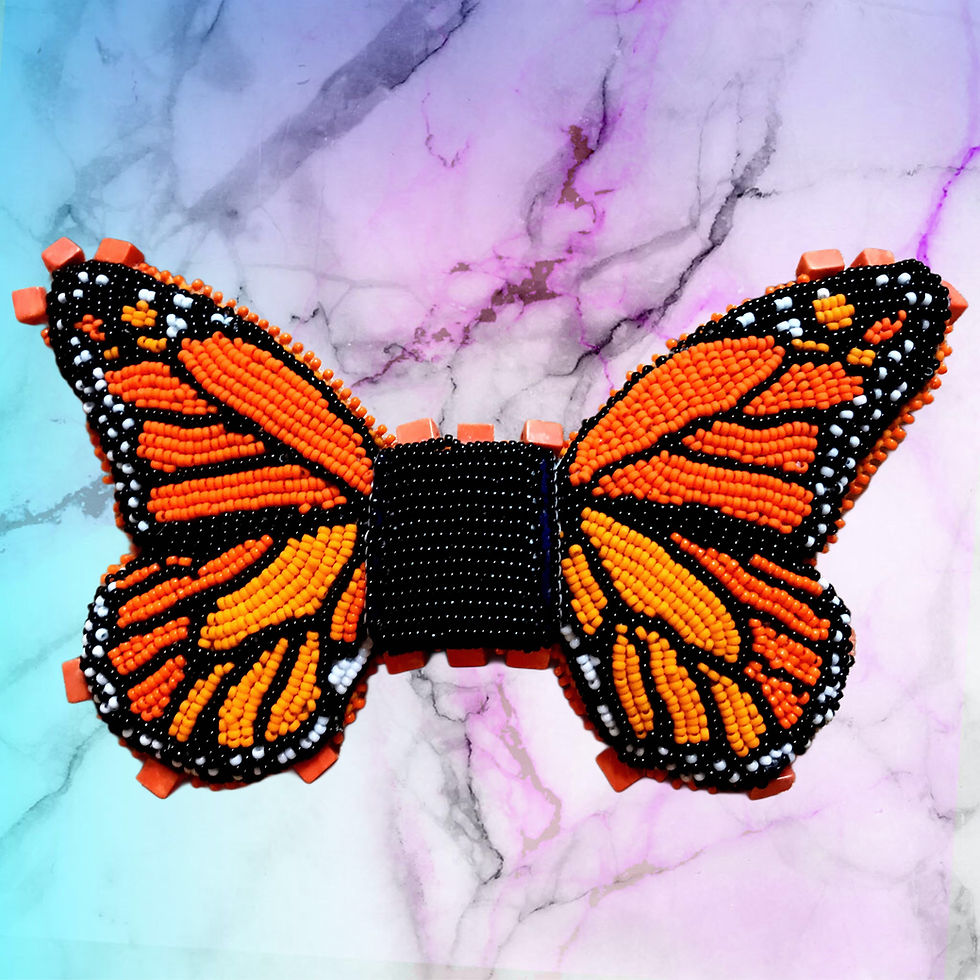 Monarch butterfly hairclip