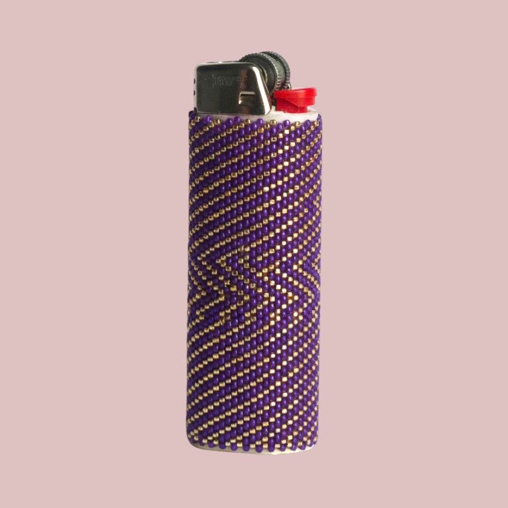 Beaded LSU Lighter Case