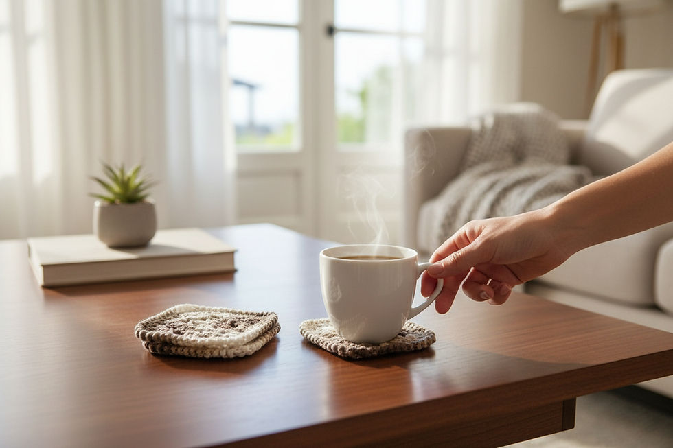 Thumbnail: Granny Square Mug Rug-Coaster