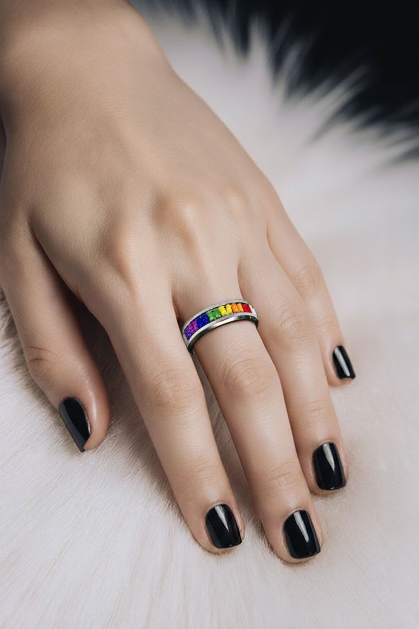 Thumbnail: Pride Fidget Ring (size 9)
