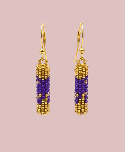 Tigers Peyote Stitch Earrings