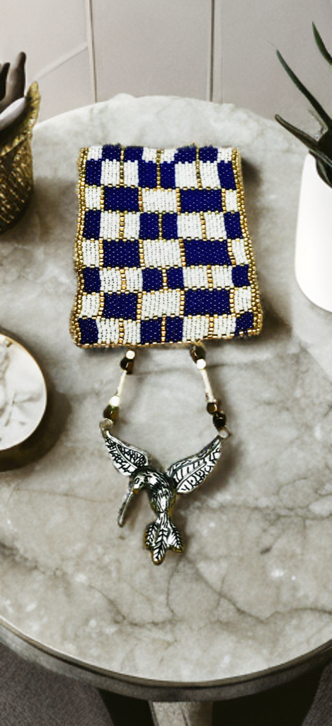 Grandma Grace Hummingbird Beaded Bookmark